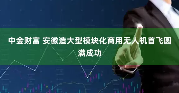 中金财富 安徽造大型模块化商用无人机首飞圆满成功