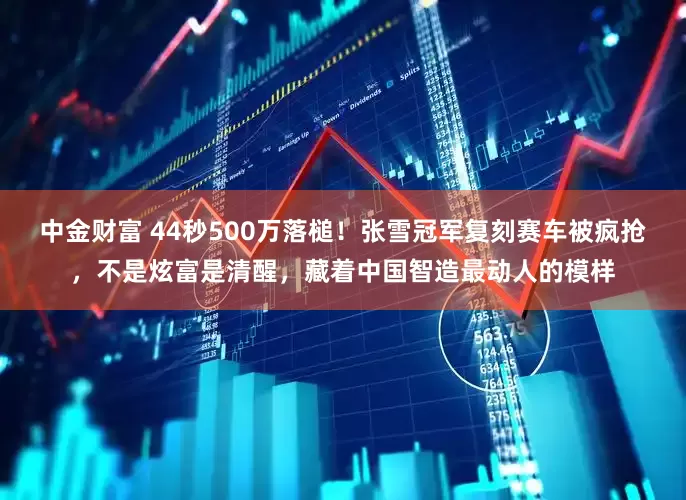 中金财富 44秒500万落槌！张雪冠军复刻赛车被疯抢，不是炫富是清醒，藏着中国智造最动人的模样